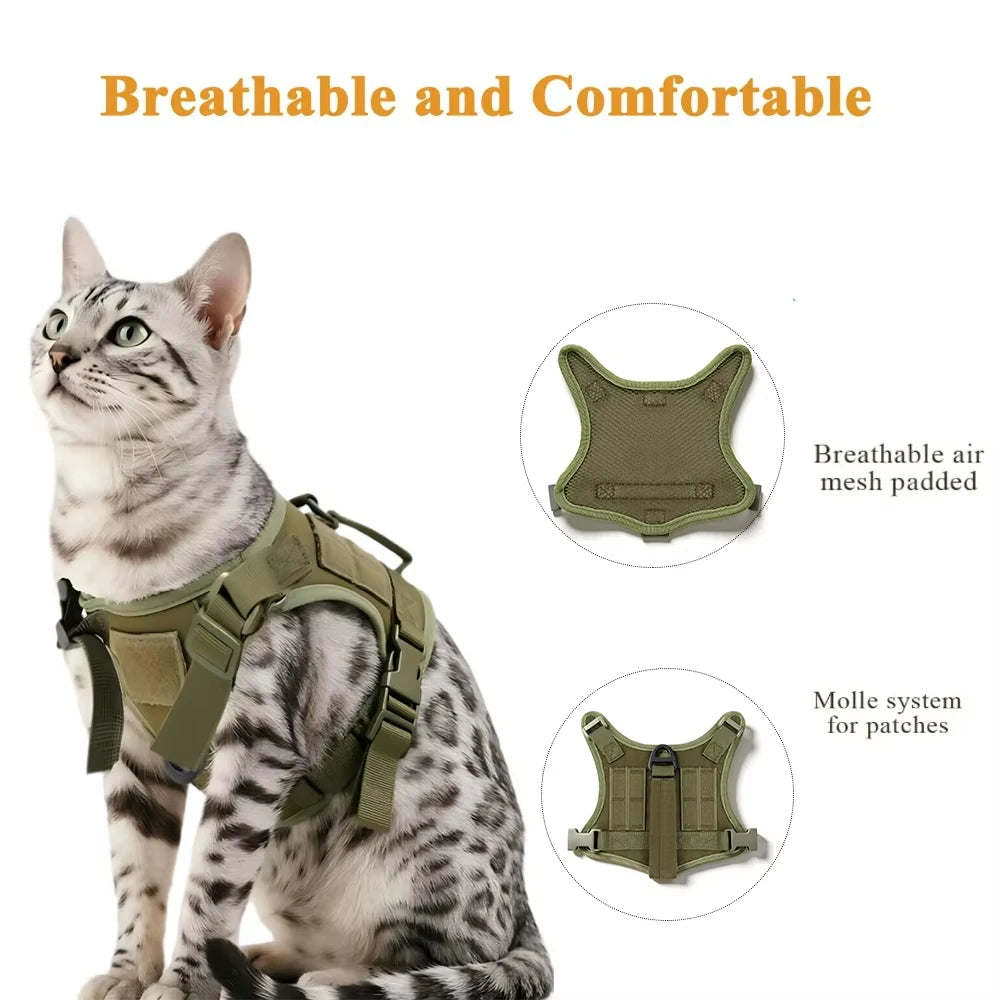 Tactical Cat Harness — Harness Only or Leash Set