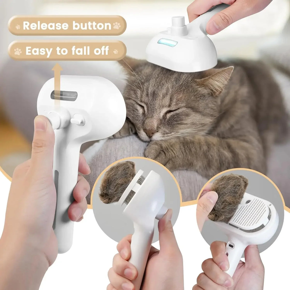 AquaGroom™ Self-Cleaning Mist Brush for Cats & Dogs