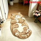 Cat-shaped flannel accent rug — product photo 10