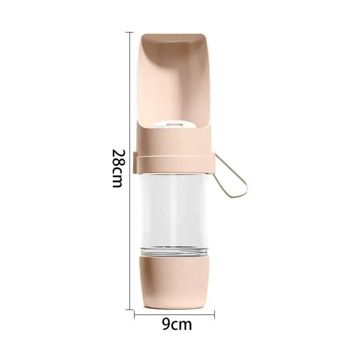 Pink pet water bottle with supplier dimensions