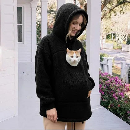 PetHug™ Pet Pouch Hoodie — Cuddle Up with Your Cat or Dog