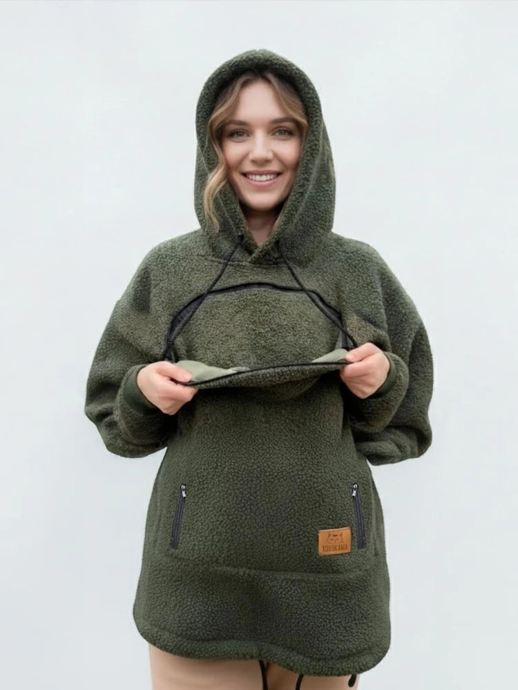 PetHug™ Pet Pouch Hoodie — Cuddle Up with Your Cat or Dog