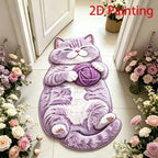 Cat-shaped flannel accent rug — product photo 9