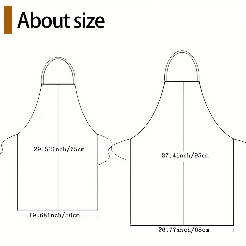 Cute Cat Pattern Polyester Apron  Vibrant Cartoon Cats with Hearts & Stars DesignKitchen Apron for Cooking, Baking Home Decor