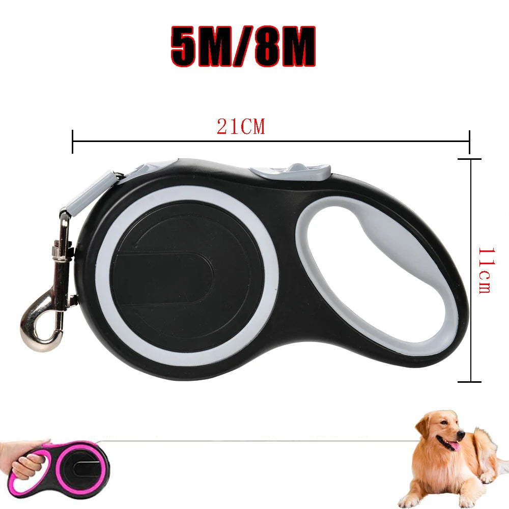 Retractable Dog Leash — 5m Plus or 8m