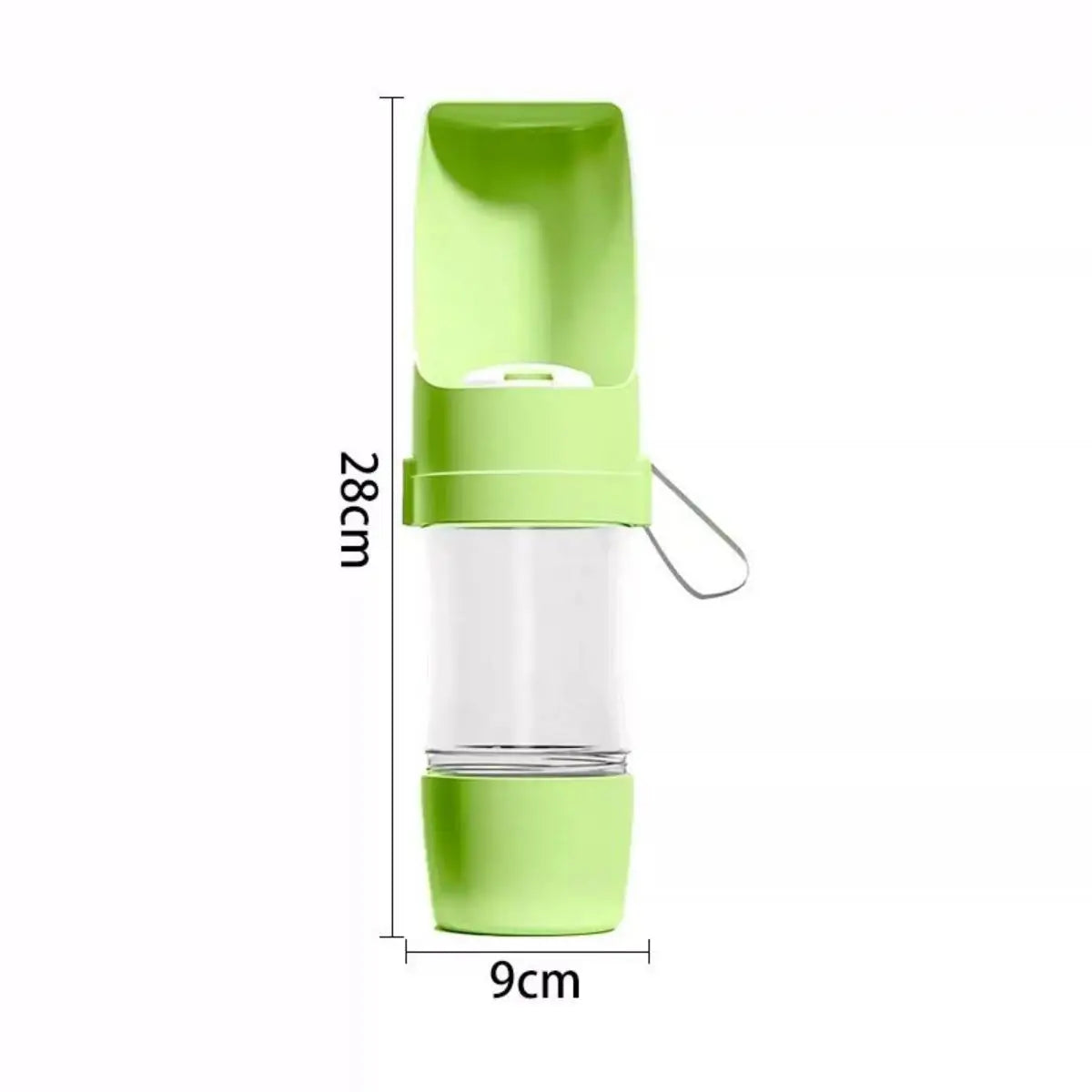 Green pet water bottle with supplier dimensions