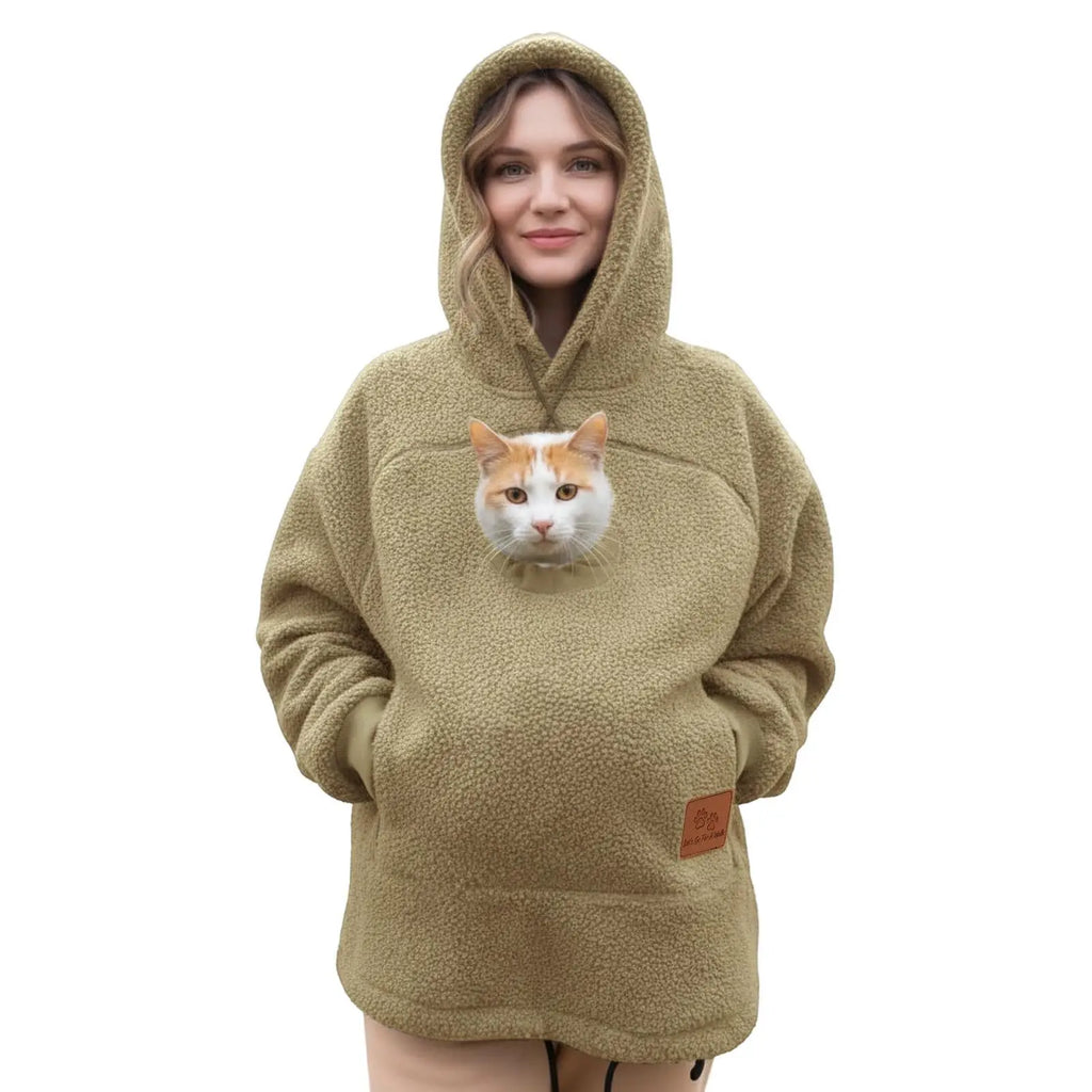 PetHug™ Pet Pouch Hoodie — Cuddle Up with Your Cat or Dog