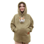PetHug™ Pet Pouch Hoodie — Cuddle Up with Your Cat or Dog