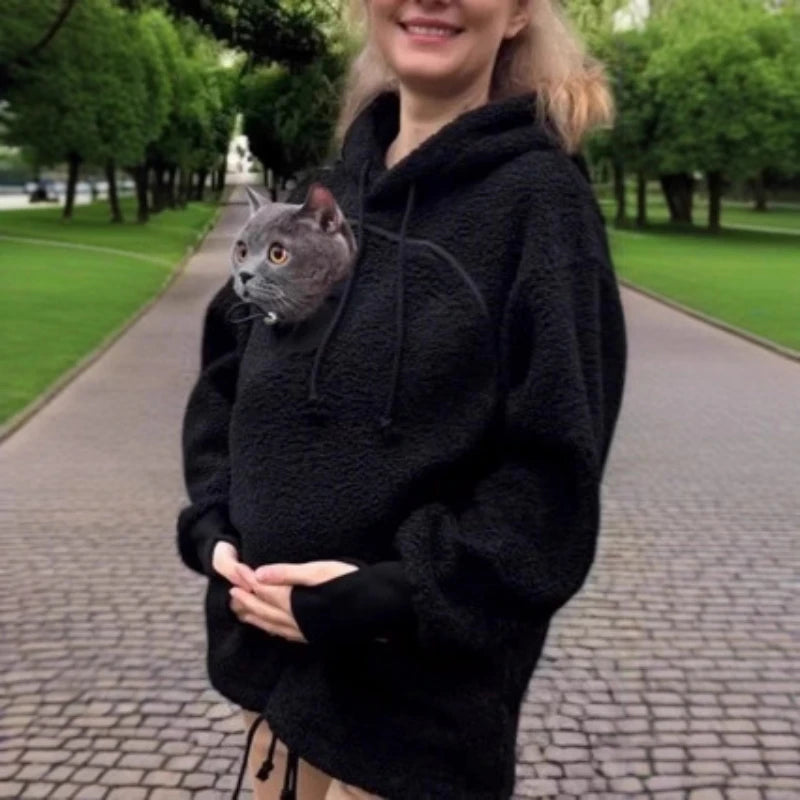 PetHug™ Pet Pouch Hoodie — Cuddle Up with Your Cat or Dog