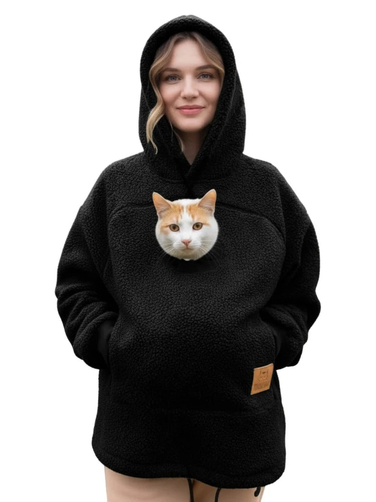 PetHug™ Pet Pouch Hoodie — Cuddle Up with Your Cat or Dog